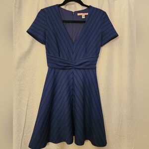 Anthropologie Hutch blue and black striped dress size XSP P2P 14.5